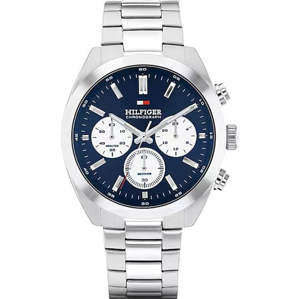 Tommy Hilfiger Men's Hudson Blue Dial Stainless Steel Watch