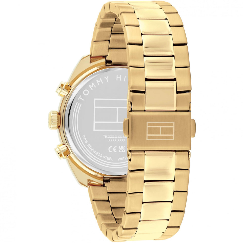 Tommy Hilfiger Men's Hudson Green Dial Gold Plated Watch