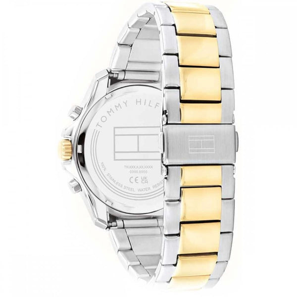 Tommy Hilfiger Men's Jordan 43mm Black Dial Two Tone Bracelet Watch