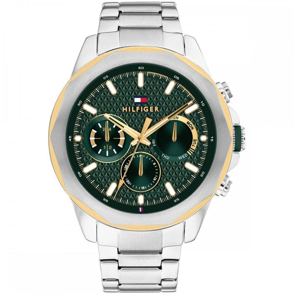 Tommy Hilfiger Men's Lars 46mm Green Dial Two Tone Watch