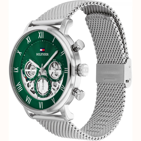 Tommy Hilfiger Men's Legend 44mm Green Dial Mesh Bracelet Watch