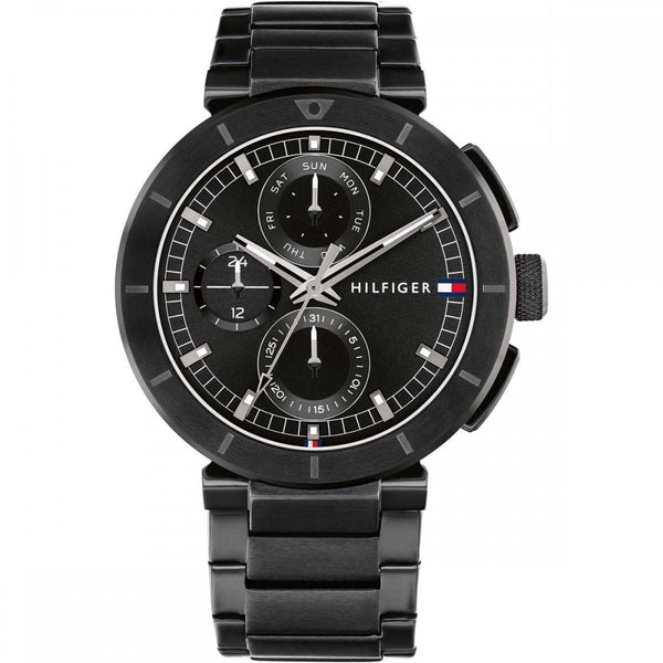 Tommy Hilfiger Men's Lorenzo 44mm Black Dial Bracelet Watch