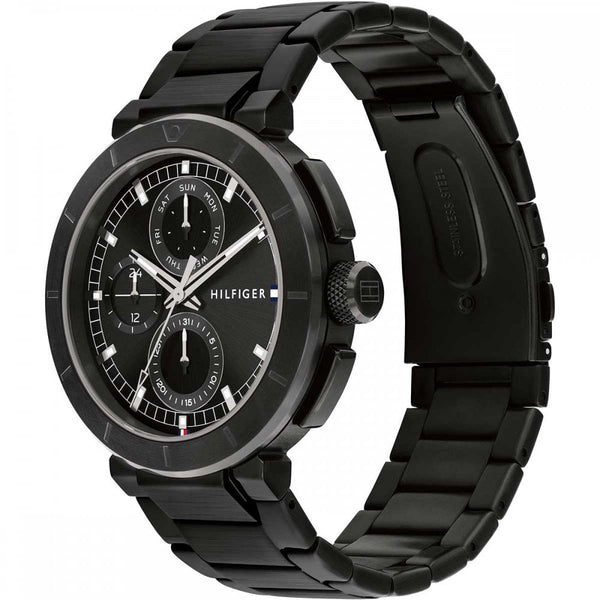 Tommy Hilfiger Men's Lorenzo 44mm Black Dial Bracelet Watch