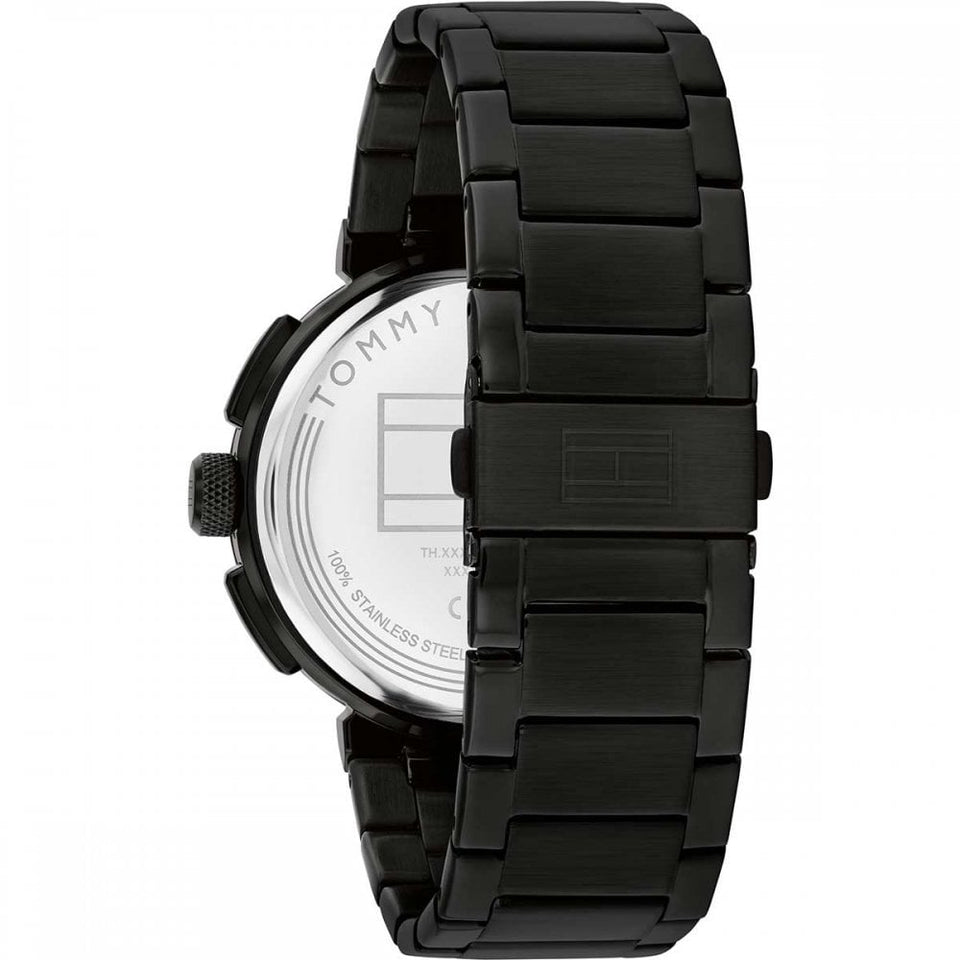Tommy Hilfiger Men's Lorenzo 44mm Black Dial Bracelet Watch