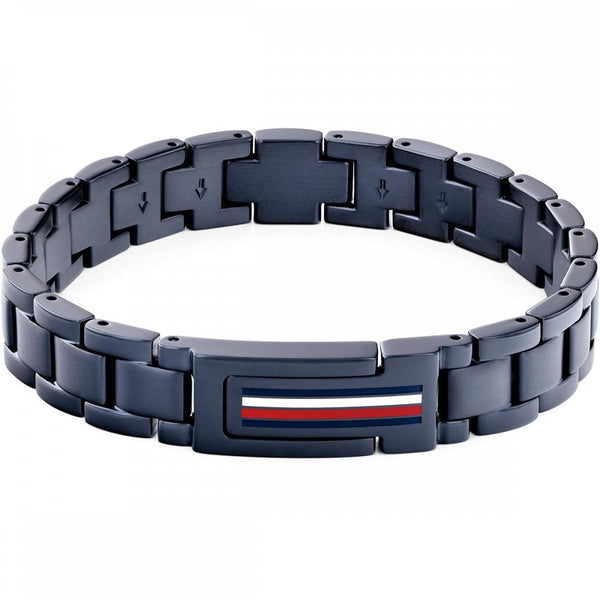 Tommy Hilfiger Men's Mason Blue IP Plated Linked Bracelet