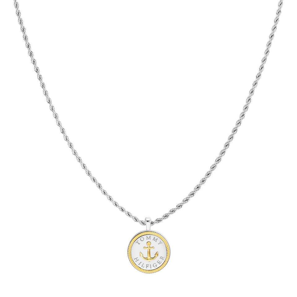 Tommy Hilfiger Men's Nautical Rope Chain Anchor Necklace