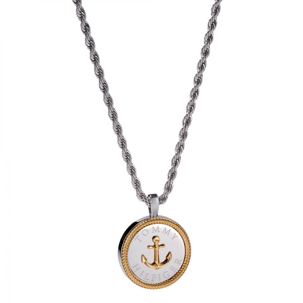 Tommy Hilfiger Men's Nautical Rope Chain Anchor Necklace