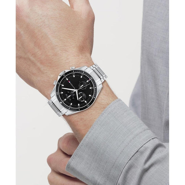 Tommy Hilfiger Men's Parker 44mm Black Dial Bracelet Watch