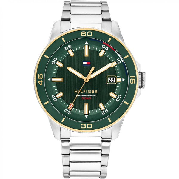 Tommy Hilfiger Men's Remy 43mm Green Dial Bracelet Watch
