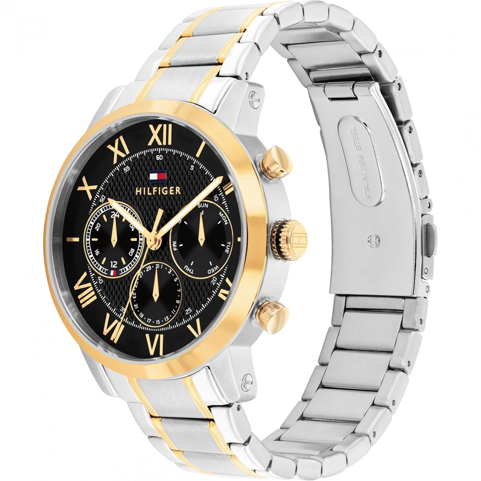 Tommy Hilfiger Men's TH-Oxford Black Dial Two Tone Watch