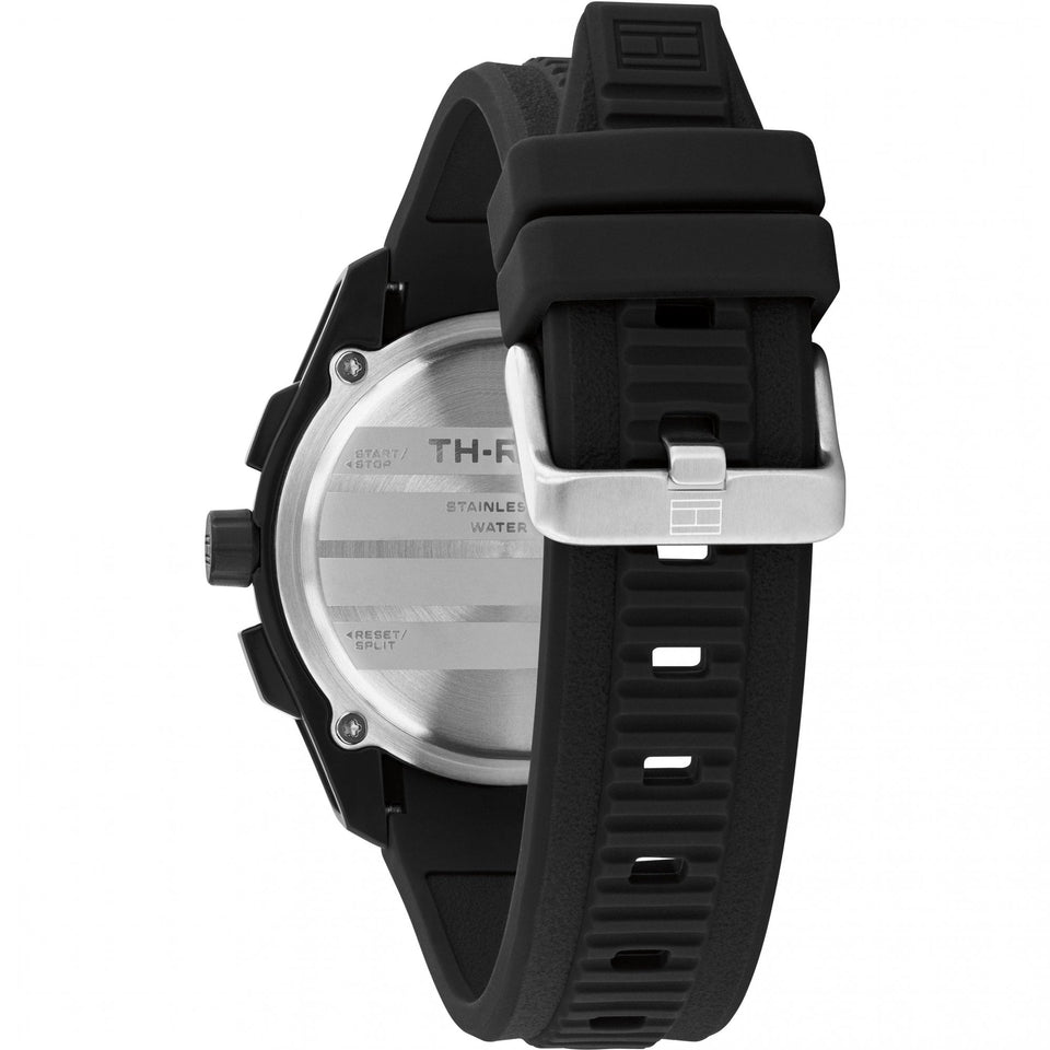 Tommy Hilfiger Men's TH-Regatta Black Dial Silicone Strap Watch