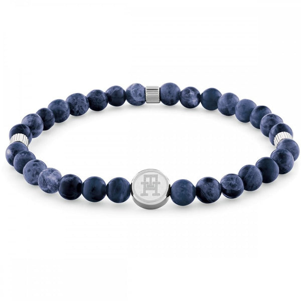 Tommy Hilfiger Men's TH85 Blue Lapis Beaded Bracelet