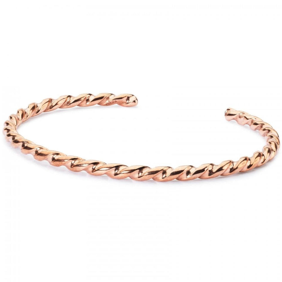 Trollbeads Ladies Twisted Copper Open Bangle