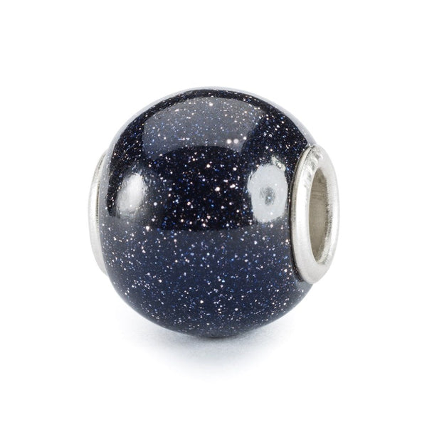 Trollbeads Round Blue Goldstone Bead