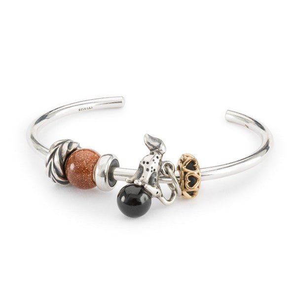 Trollbeads Round Brown Goldstone Bead