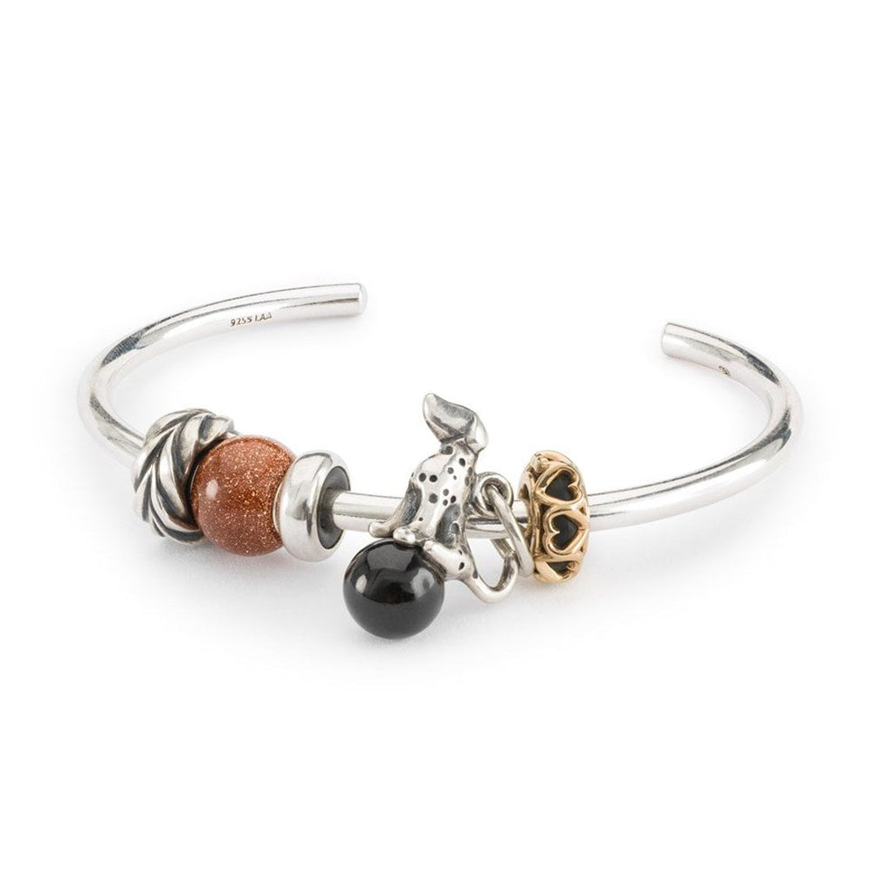 Trollbeads Round Brown Goldstone Bead