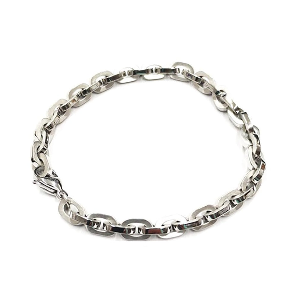 Unique & Co Men's Chain Linked 6mm Brushed Bracelet