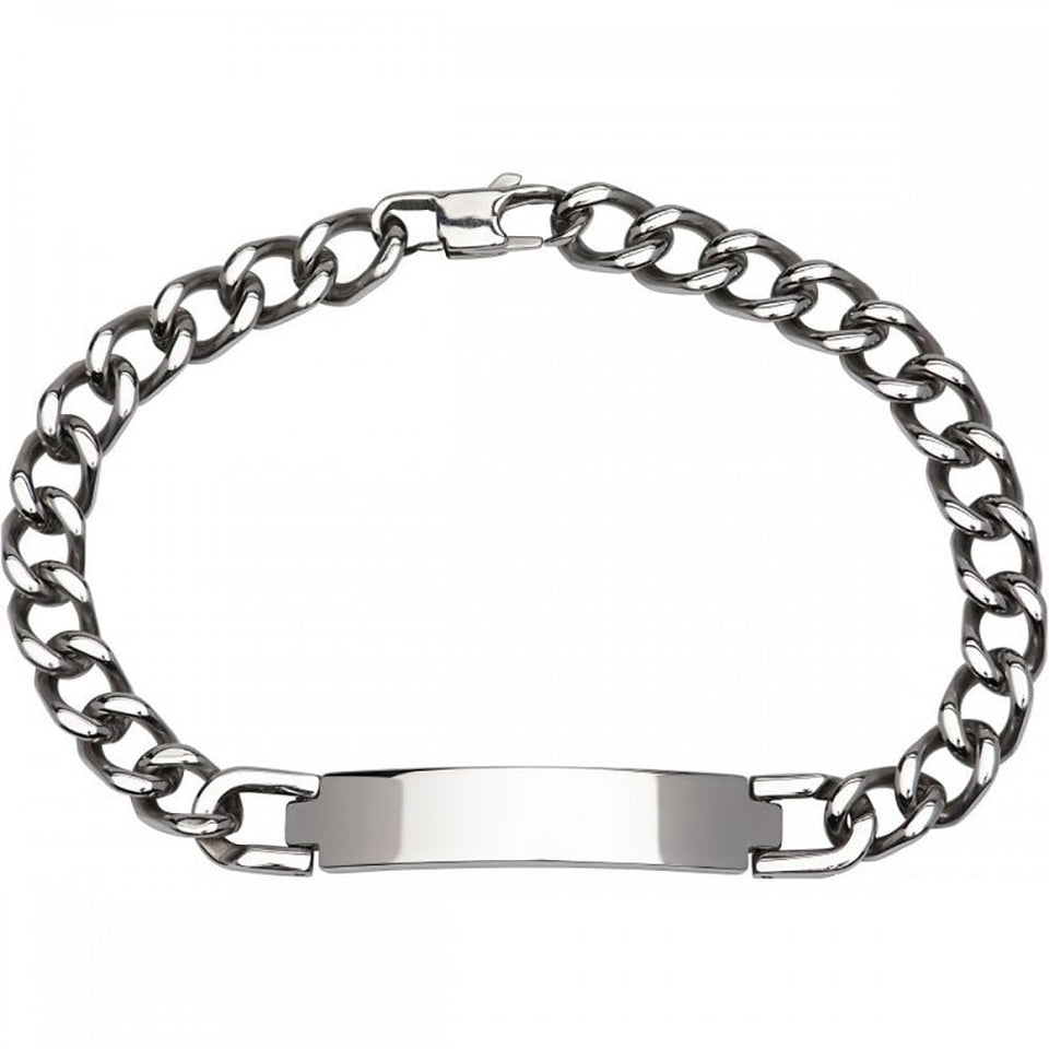 Unique & Co Men's Engravable I.D Curb Chain Bracelet