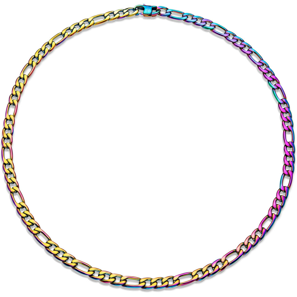 Unique & Co Men's Figaro Multi Coloured Chain Necklace