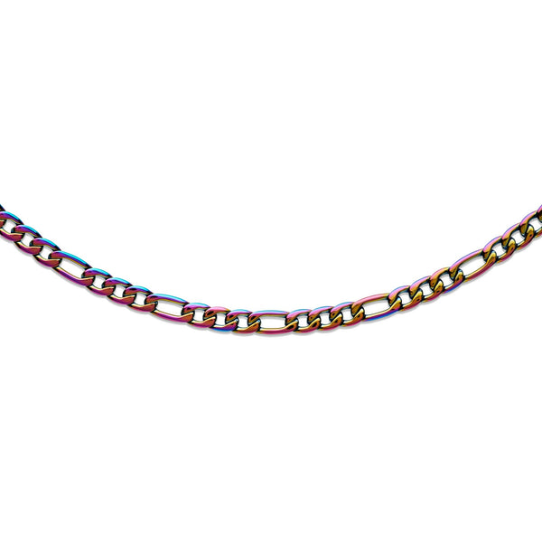 Unique & Co Men's Figaro Multi Coloured Chain Necklace