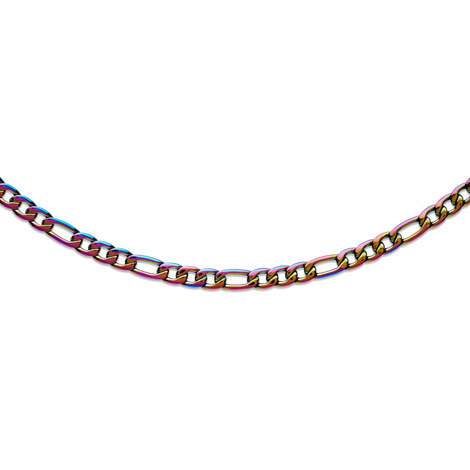 Unique & Co Men's Figaro Multi Coloured Chain Necklace