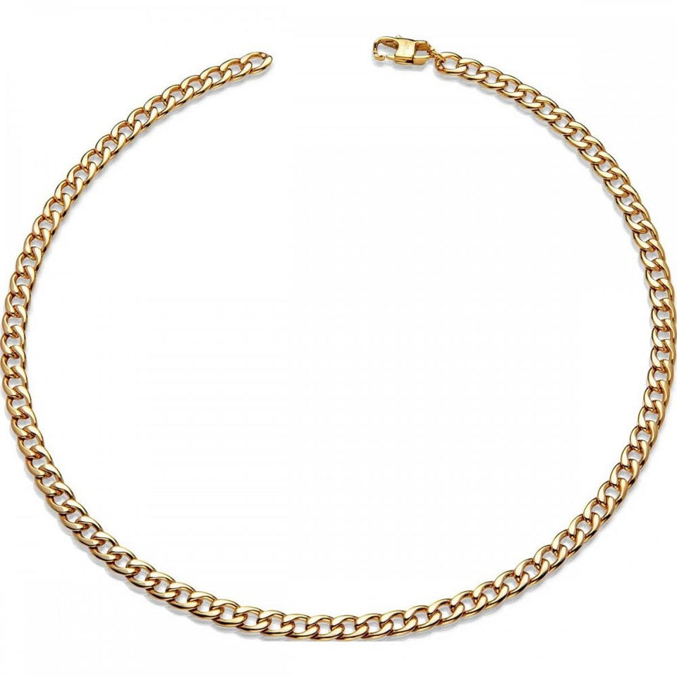 Unique & Co Men's Gold Plated Stainless Steel Curb Link Necklace
