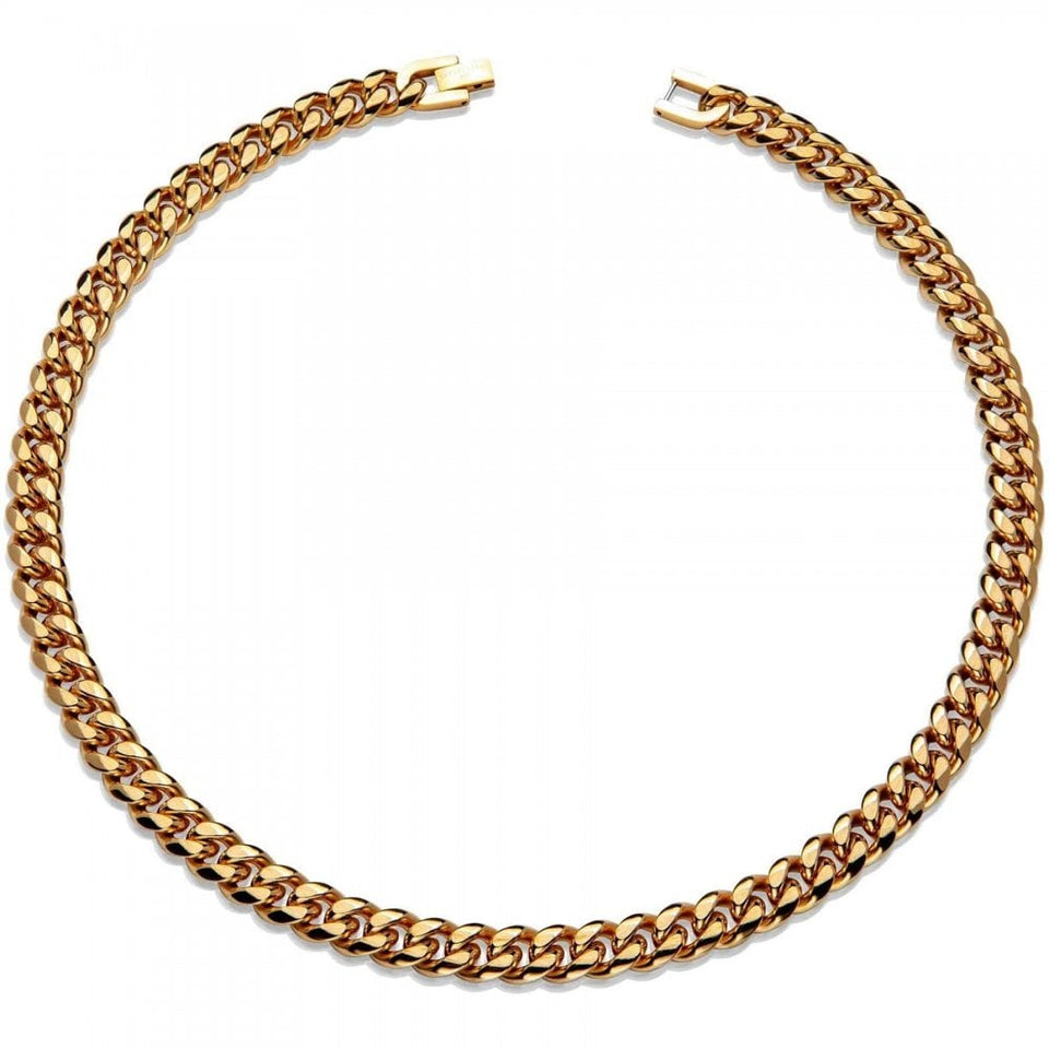 Unique & Co Men's Matte Gold IP Plated Chain Necklace