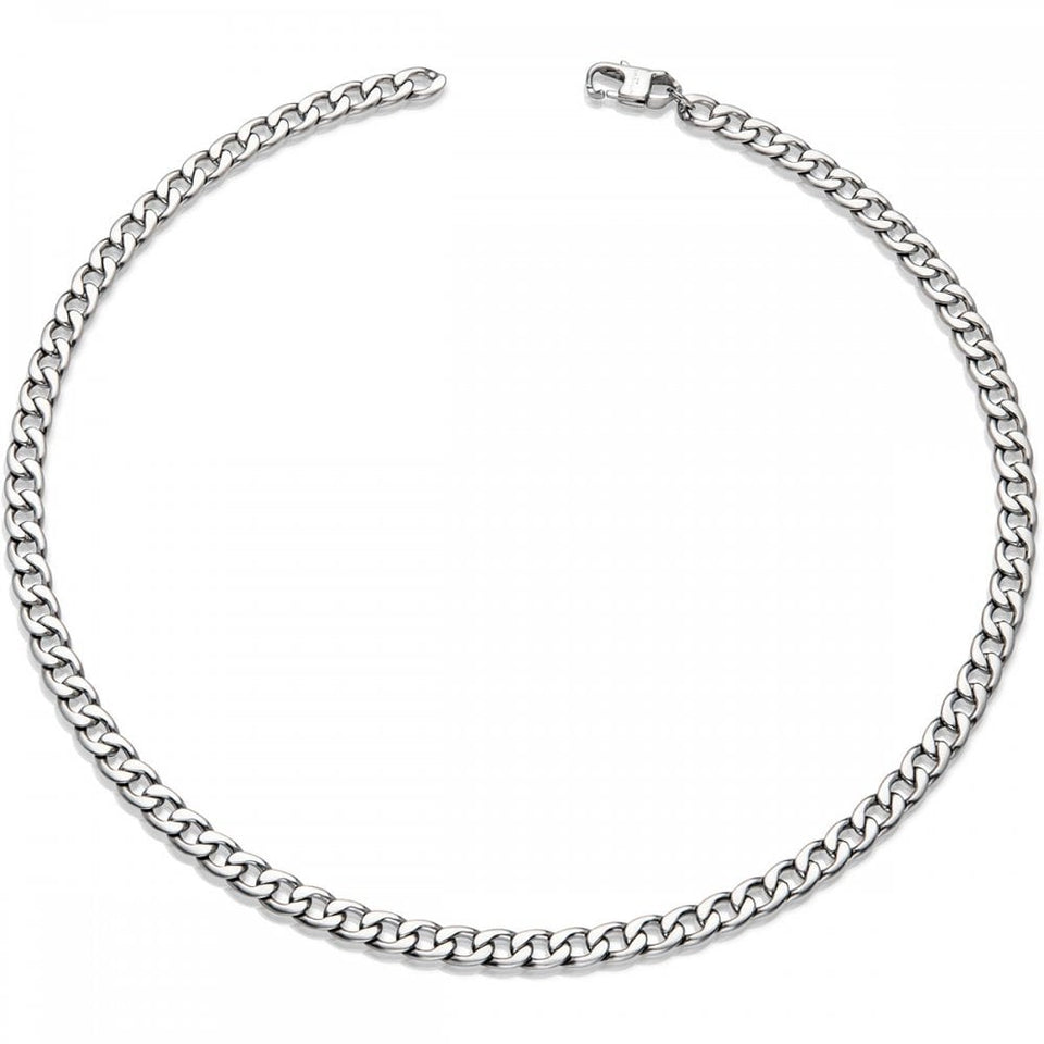 Unique & Co Men's Stainless Steel Curb Chain Necklace