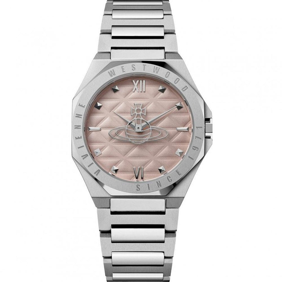Vivienne Westwood Ladies Aldgate 35mm Pink Dial Bracelet Watch