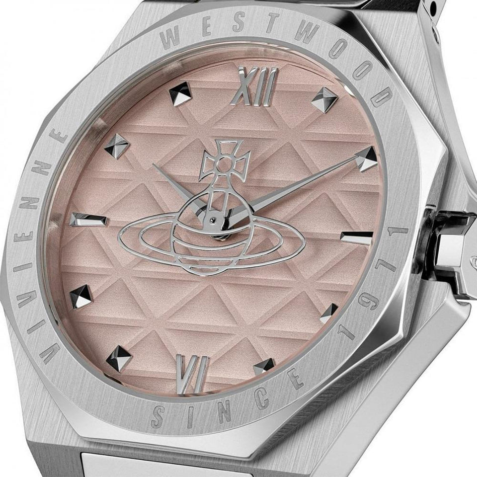 Vivienne Westwood Ladies Aldgate 35mm Pink Dial Bracelet Watch