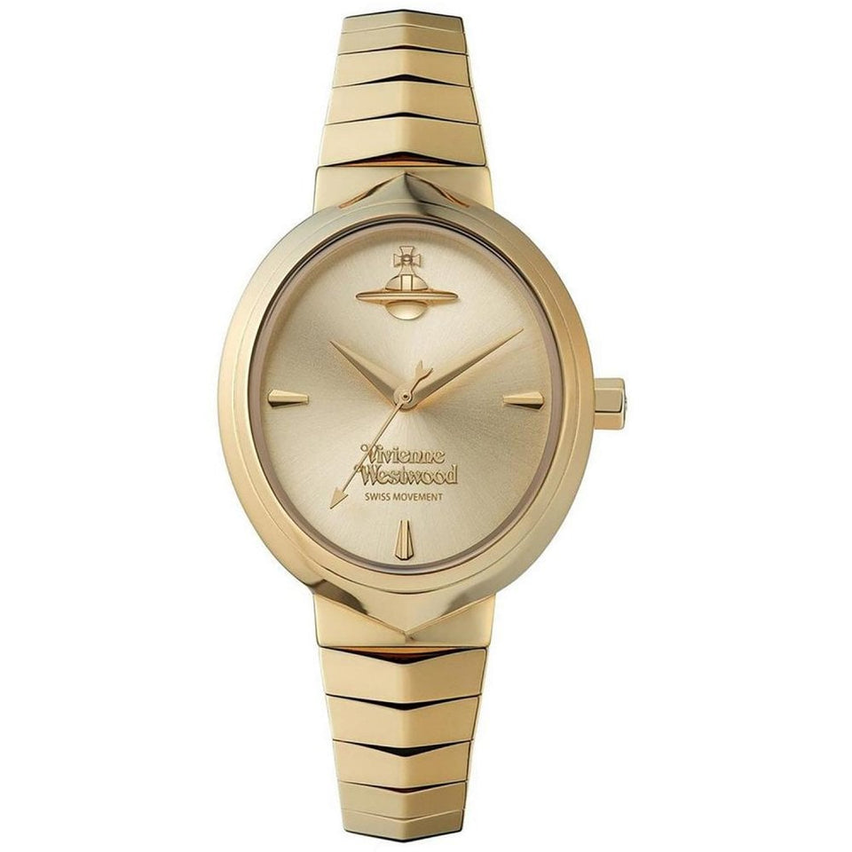 Vivienne Westwood Ladies Armour 35mm Gold Plated Watch