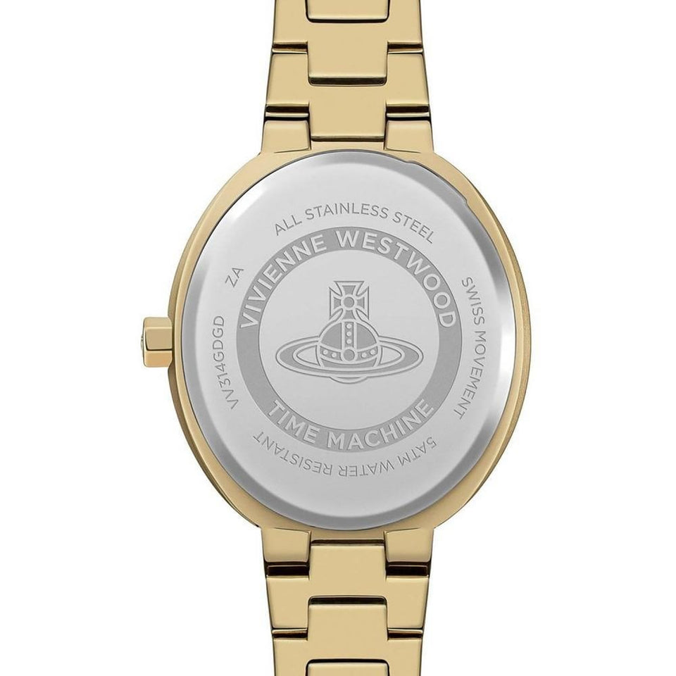 Vivienne Westwood Ladies Armour 35mm Gold Plated Watch