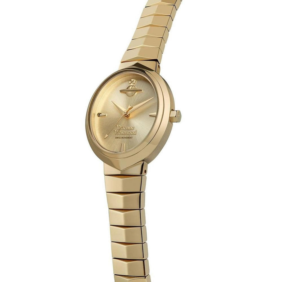 Vivienne Westwood Ladies Armour 35mm Gold Plated Watch