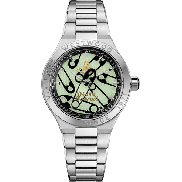 Vivienne Westwood Ladies Berwick 37mm Green Safety Pin Dial Watch