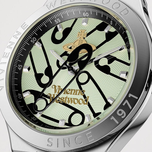 Vivienne Westwood Ladies Berwick 37mm Green Safety Pin Dial Watch
