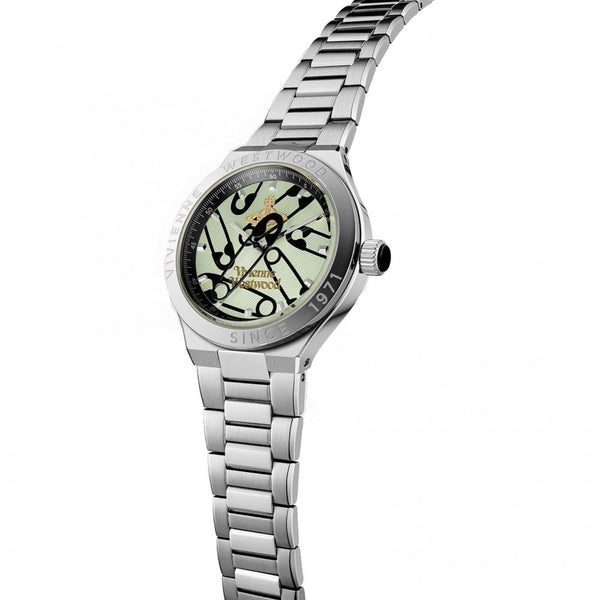 Vivienne Westwood Ladies Berwick 37mm Green Safety Pin Dial Watch