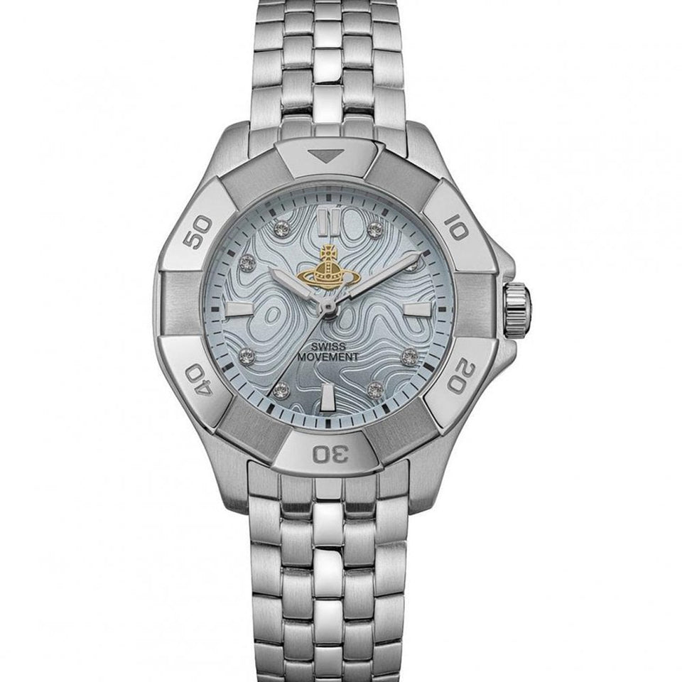 Vivienne Westwood Ladies Brompton 31mm Blue Dial Bracelet Watch