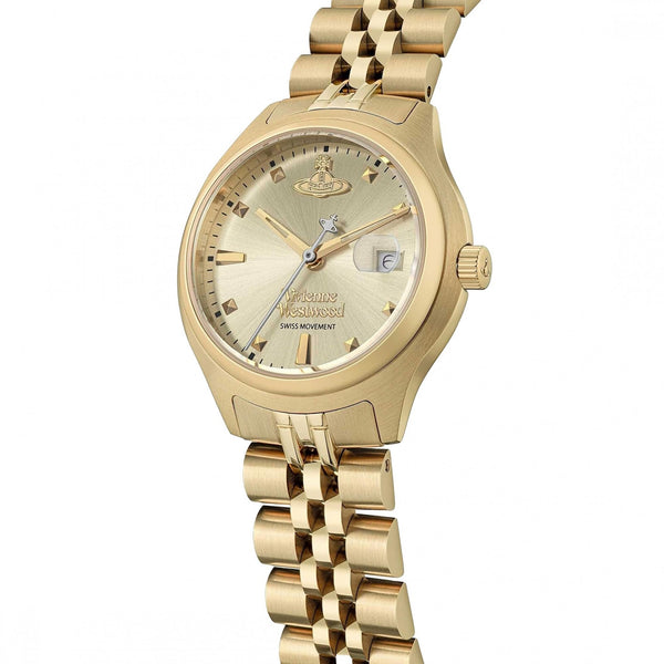 Vivienne Westwood Ladies Camberwell Champagne Dial Gold Toned Watch