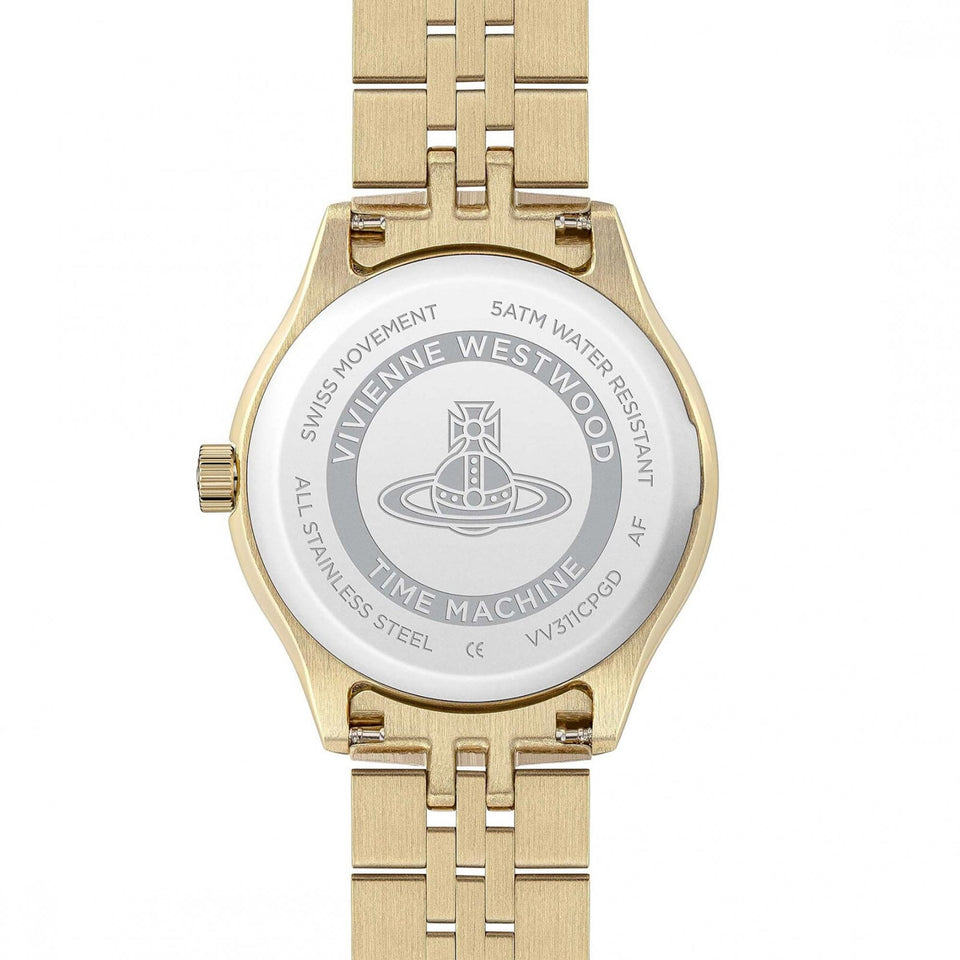 Vivienne Westwood Ladies Camberwell Champagne Dial Gold Toned Watch