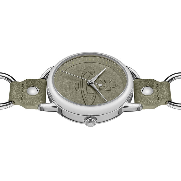 Vivienne Westwood Ladies Carnaby 34mm Olive Green Dial Leather Strap Watch