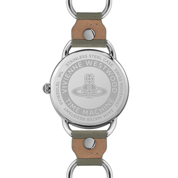 Vivienne Westwood Ladies Carnaby 34mm Olive Green Dial Leather Strap Watch