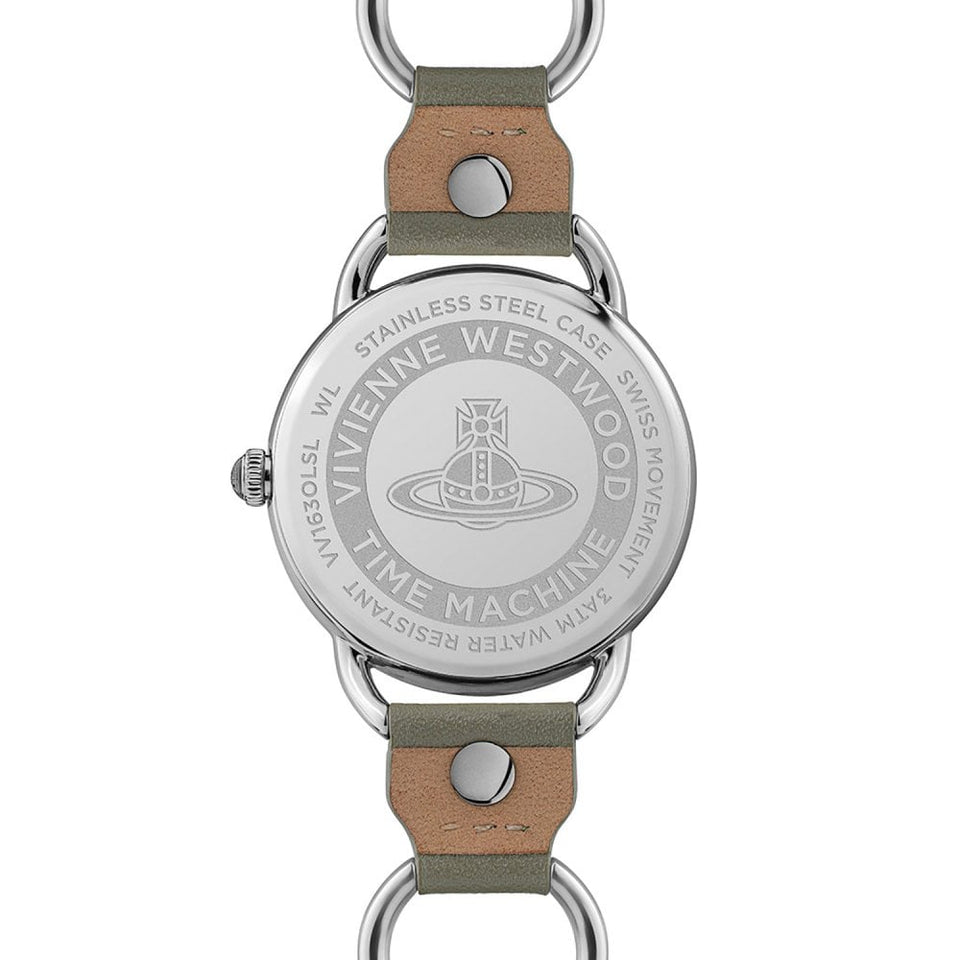 Vivienne Westwood Ladies Carnaby 34mm Olive Green Dial Leather Strap Watch