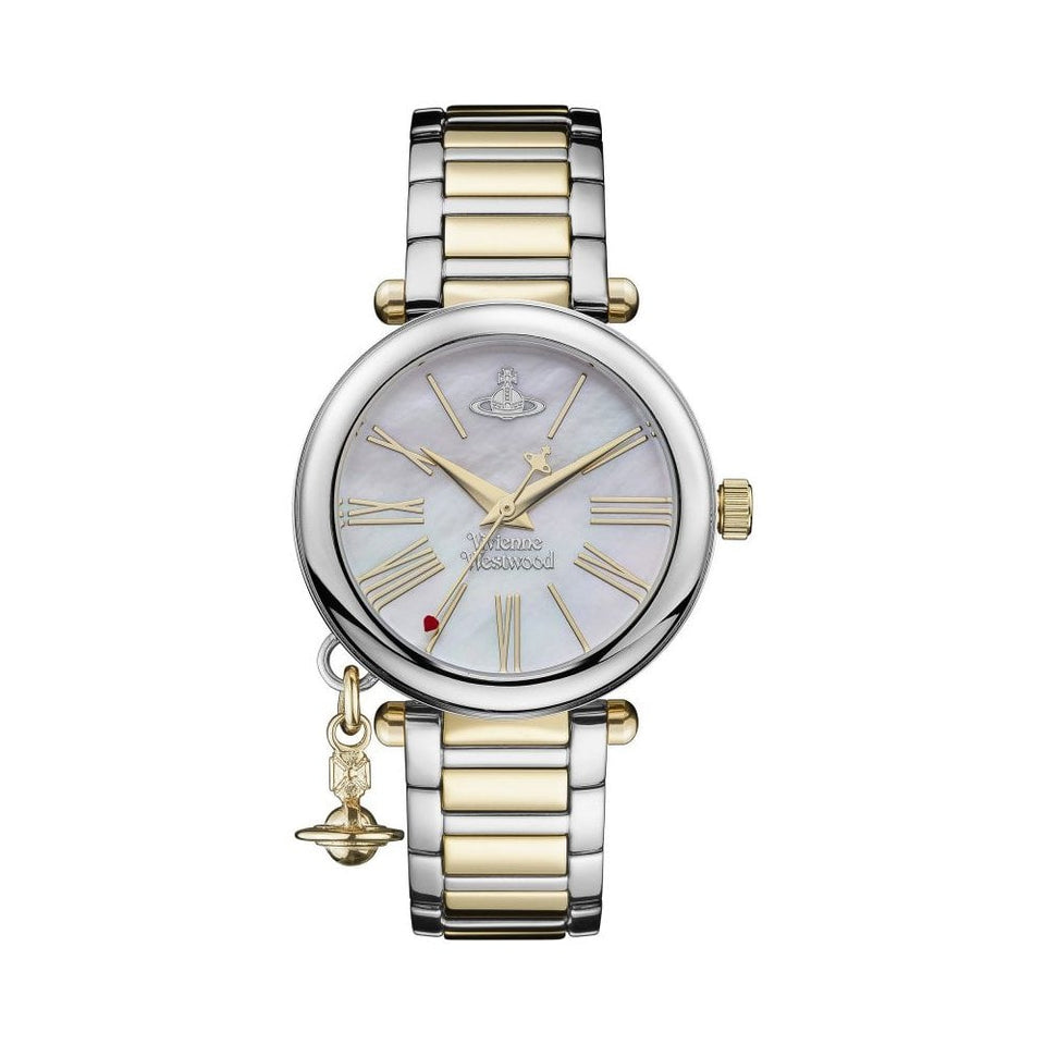 Vivienne Westwood Ladies Mother Orb 32mm Two-Tone Watch