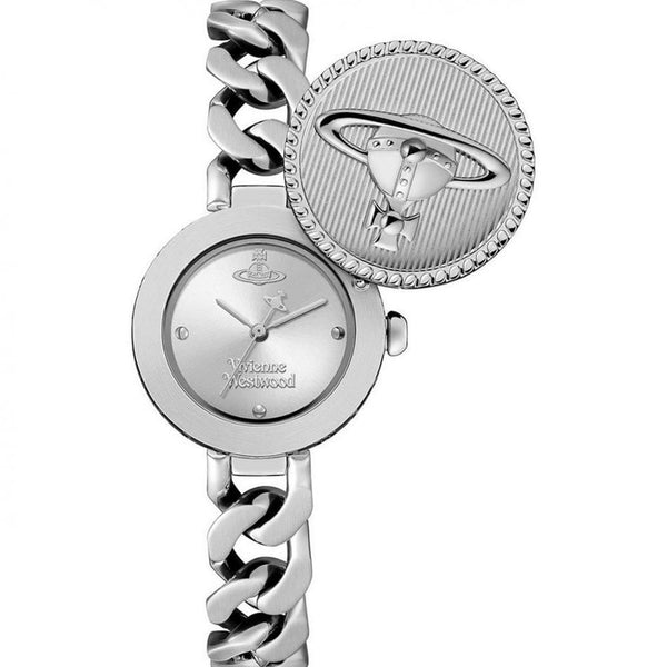 Vivienne Westwood Ladies Orb Button 25mm Chain Bracelet Watch