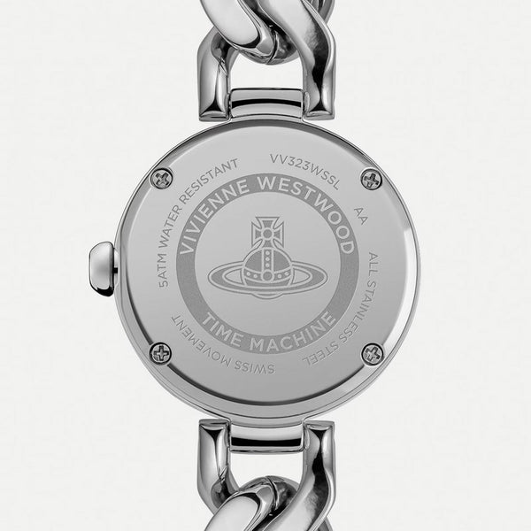 Vivienne Westwood Ladies Orb Button 25mm Chain Bracelet Watch