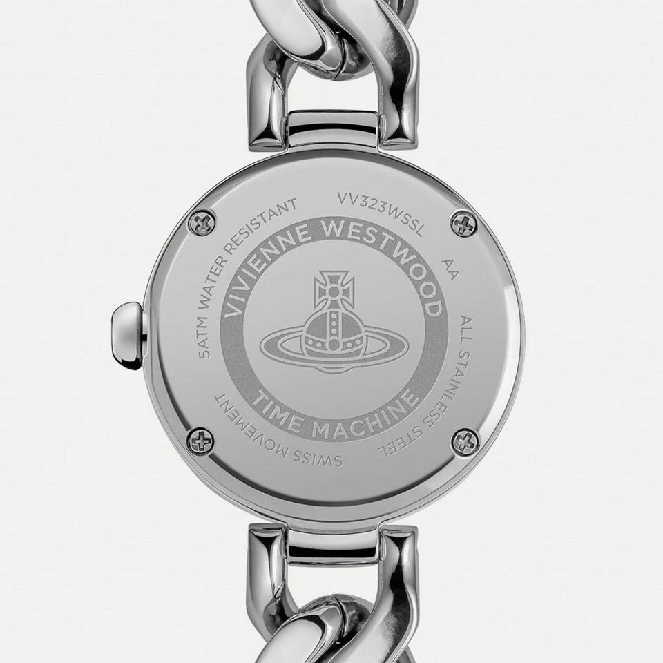 Vivienne Westwood Ladies Orb Button 25mm Chain Bracelet Watch