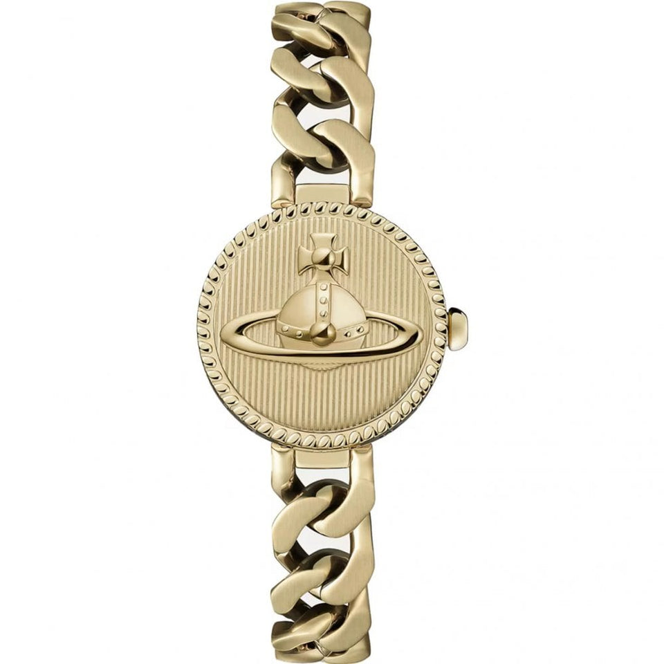 Vivienne Westwood Ladies Orb Button Gold Plated Bracelet Watch