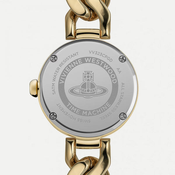 Vivienne Westwood Ladies Orb Button Gold Plated Bracelet Watch