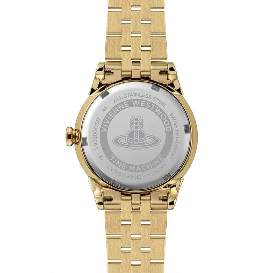 Vivienne Westwood Ladies Seymour Olive Green Dial Gold Toned Watch