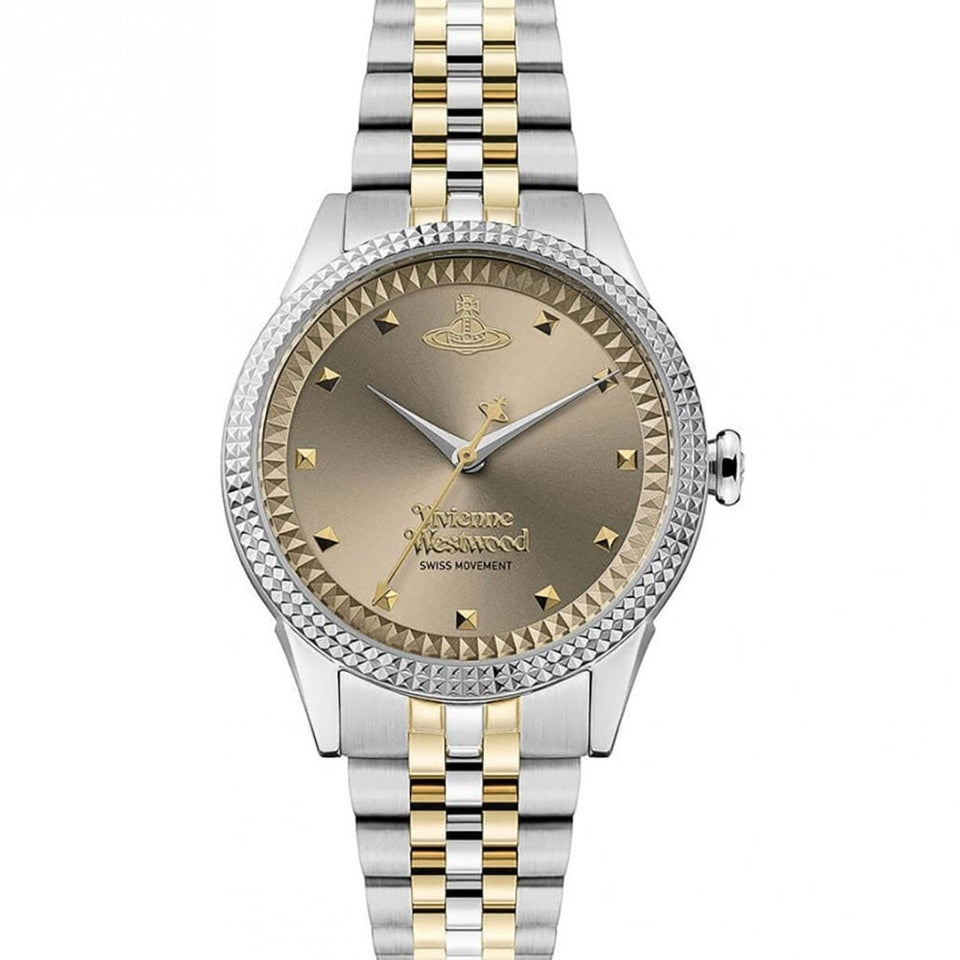 Vivienne Westwood Ladies Seymour Warm Grey Dial Two Tone Watch